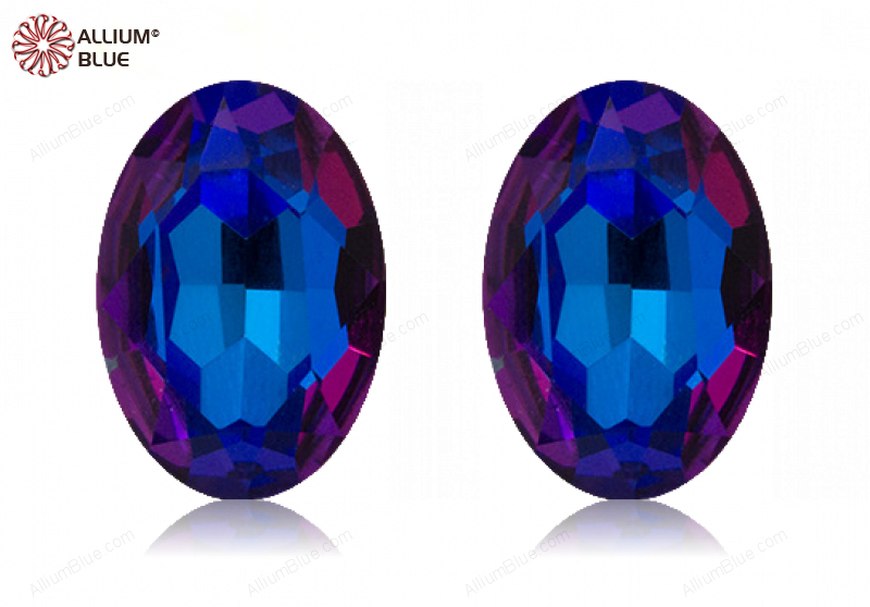 PREMIUM CRYSTAL Oval Fancy Stone 14x10mm Crystal Violet Blue F