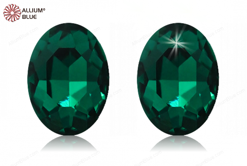 PREMIUM CRYSTAL Oval Fancy Stone 18x13mm Emerald F