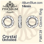プレミアム Cosmic Ring ファンシーストーン (PM4139) 14mm - クリスタル エフェクト 裏面にホイル無し