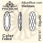 PREMIUM Elongated Baguette Fancy Stone (PM4161) 15x5mm - Color With Foiling