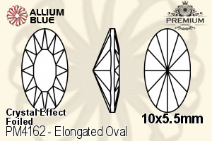 PREMIUM CRYSTAL Elongated Oval Fancy Stone 10x5.5mm Crystal Moonlight F