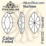 PREMIUM Navette Fancy Stone (PM4200) 15x7mm - Crystal Effect With Foiling