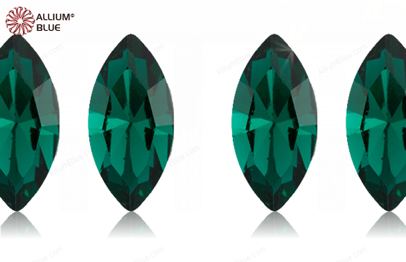 PREMIUM CRYSTAL Navette Fancy Stone 10x5mm Emerald F