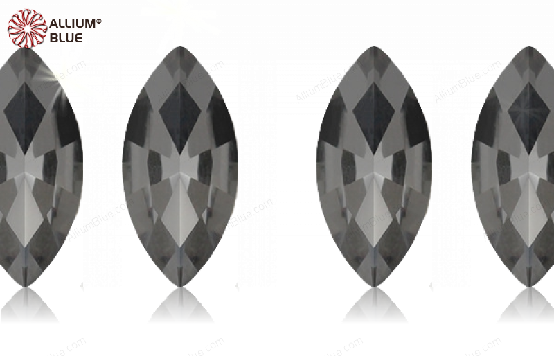PREMIUM CRYSTAL Navette Fancy Stone 15x4mm Black Diamond F