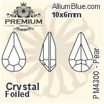 PREMIUM Pear Fancy Stone (PM4300) 8x4.8mm - Color With Foiling