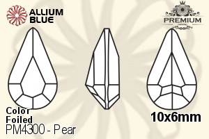 PREMIUM CRYSTAL Pear Fancy Stone 10x6mm Peridot F