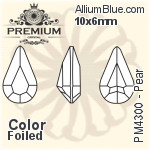 プレミアム Pear ファンシーストーン (PM4300) 10x6mm - カラー 裏面フォイル