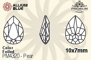 PREMIUM CRYSTAL Pear Fancy Stone 10x7mm Light Rose F