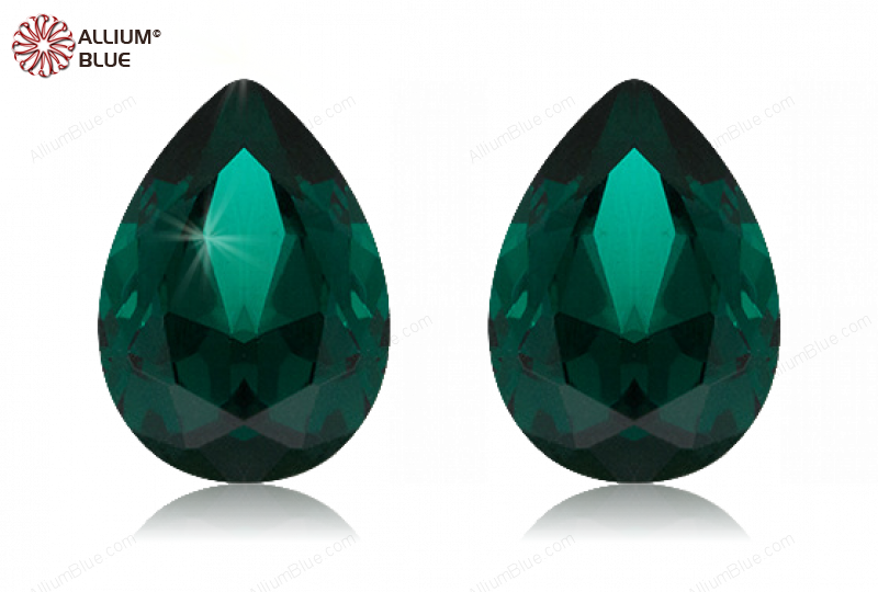 PREMIUM CRYSTAL Pear Fancy Stone 18x13mm Emerald F