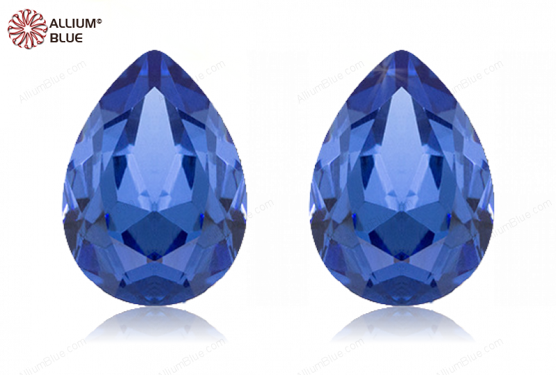 PREMIUM CRYSTAL Pear Fancy Stone 30x20mm Sapphire F