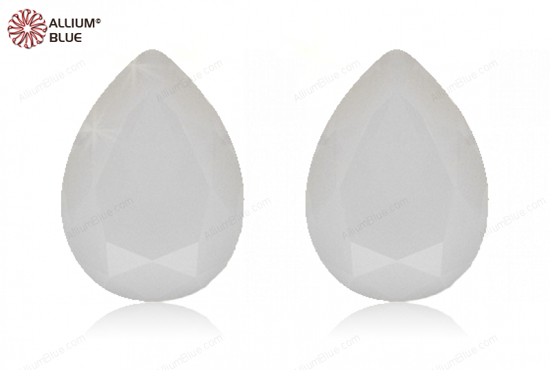 PREMIUM CRYSTAL Pear Fancy Stone 14x10mm White Opal F