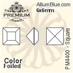 PREMIUM Square Fancy Stone (PM4400) 2.5x2.5mm - Clear Crystal With Foiling