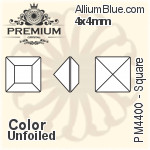 PREMIUM Square Fancy Stone (PM4400) 5x5mm - Clear Crystal With Foiling