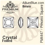 PREMIUM Princess Square Fancy Stone (PM4447) 10mm - Color With Foiling