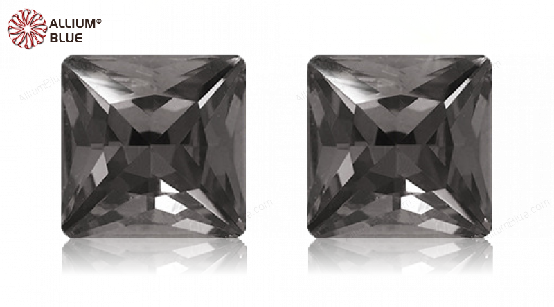 PREMIUM CRYSTAL Princess Square Fancy Stone 8mm Black Diamond F