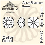 PREMIUM Mystic Square Fancy Stone (PM4460) 10mm - Clear Crystal With Foiling