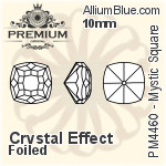 PREMIUM Mystic Square Fancy Stone (PM4460) 8mm - Crystal Effect With Foiling