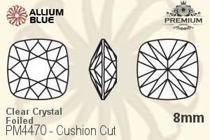 PREMIUM CRYSTAL Cushion Cut Fancy Stone 8mm Crystal F