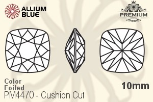 PREMIUM CRYSTAL Cushion Cut Fancy Stone 10mm Blue Zircon F