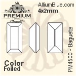 PREMIUM Baguette Fancy Stone (PM4500) 5x2.5mm - Color With Foiling
