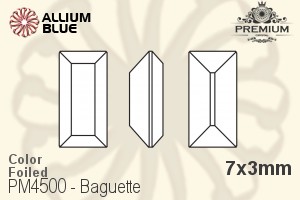 PREMIUM CRYSTAL Baguette Fancy Stone 7x3mm Emerald F