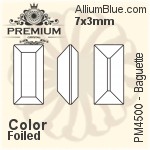 PREMIUM Baguette Fancy Stone (PM4500) 4x2mm - Color With Foiling