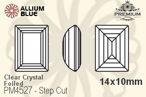 PREMIUM CRYSTAL Step Cut Fancy Stone 14x10mm Crystal F