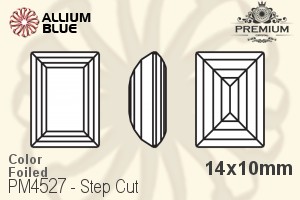 PREMIUM CRYSTAL Step Cut Fancy Stone 14x10mm Aqua F