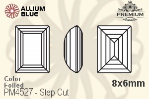 PREMIUM CRYSTAL Step Cut Fancy Stone 8x6mm Violet F