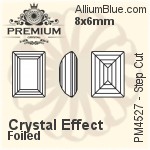 PREMIUM Navette Fancy Stone (PM4200) 10x5mm - Crystal Effect With Foiling