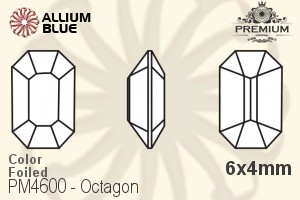 PREMIUM CRYSTAL Octagon Fancy Stone 6x4mm Light Topaz F