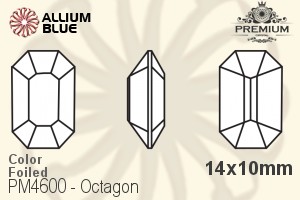 PREMIUM CRYSTAL Octagon Fancy Stone 14x10mm Sapphire F