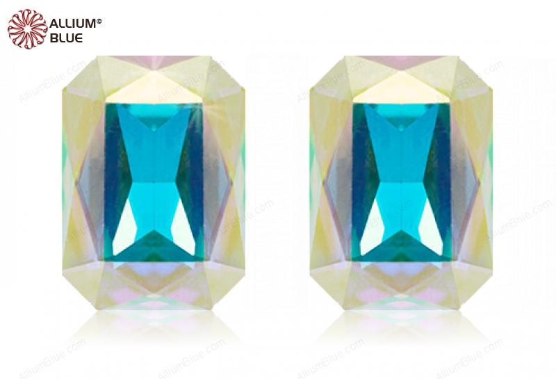 PREMIUM CRYSTAL Octagon Fancy Stone 8x6mm Crystal Aurore Boreale F