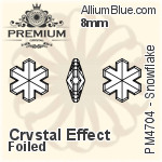 PREMIUM Snowflake Fancy Stone (PM4704) 10mm - Crystal Effect Unfoiled