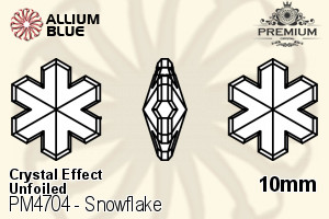 PREMIUM CRYSTAL Snowflake Fancy Stone 10mm Crystal Aurore Boreale