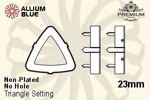 PREMIUM Triangle Setting (PM4727/S), No Hole, 23mm, Unplated Brass - Click Image to Close