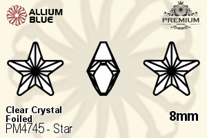 PREMIUM CRYSTAL Star Fancy Stone 8mm Crystal F