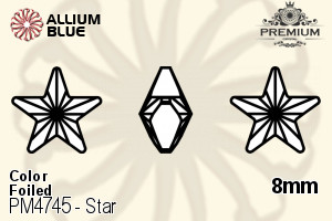 PREMIUM CRYSTAL Star Fancy Stone 8mm Sapphire F