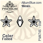 プレミアム Star ファンシーストーン (PM4745) 10mm - カラー 裏面フォイル