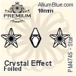 PREMIUM Star Fancy Stone (PM4745) 10mm - Color With Foiling