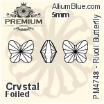 PREMIUM Rivoli Butterfly Fancy Stone (PM4748) 10mm - Crystal Effect With Foiling
