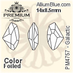 PREMIUM Galactic Fancy Stone (PM4757) 14x8.5mm - Clear Crystal With Foiling