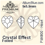 PREMIUM Heart Fancy Stone (PM4800) 5x5.5mm - Crystal Effect With Foiling