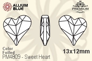 PREMIUM Sweet Heart Fancy Stone (PM4809) 13x12mm - Color With Foiling - 關閉視窗 >> 可點擊圖片