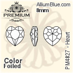 PREMIUM Heart Fancy Stone (PM4827) 14mm - Clear Crystal With Foiling