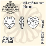 PREMIUM Heart Fancy Stone (PM4827) 12mm - Clear Crystal With Foiling