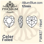 PREMIUM Heart Fancy Stone (PM4827) 10mm - Crystal Effect With Foiling
