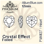 PREMIUM Heart Fancy Stone (PM4827) 27mm - Color With Foiling