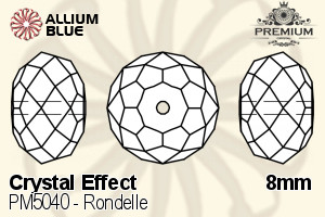 PREMIUM Rondelle Bead (PM5040) 8mm - Crystal Effect - 關閉視窗 >> 可點擊圖片