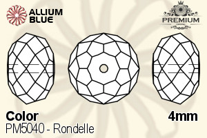 PREMIUM Rondelle Bead (PM5040) 4mm - Color - 關閉視窗 >> 可點擊圖片